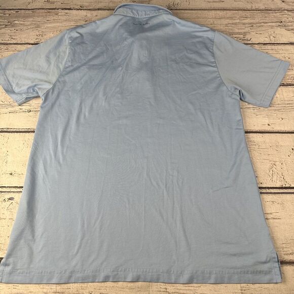 Flaw* TRAVIS MATHEW Men's XL Blue Pocket Short‎ Sleeve Polo Solid Golf Shirt - Picture 11 of 11